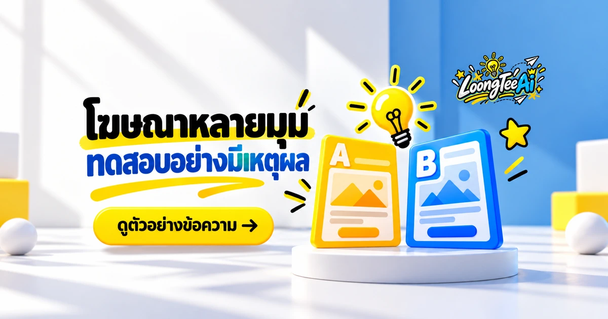 ร่างข้อความโฆษณาหลายมุมด้วย AI เพื่อทดสอบอย่างมีเหตุผล