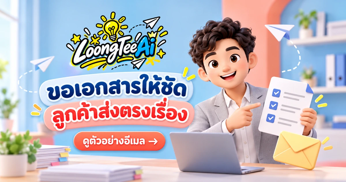ร่างอีเมลขอเอกสารที่ขาดด้วย AI ให้ลูกค้าเข้าใจ