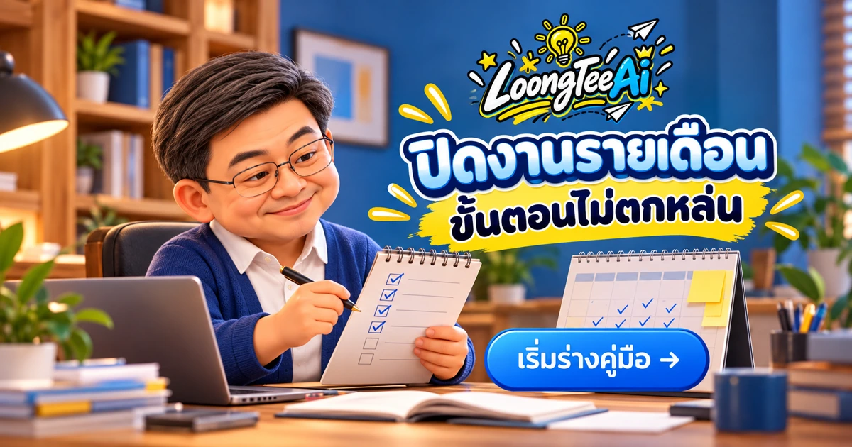 ร่างคู่มือปิดงานรายเดือนด้วย AI ตามขั้นตอนสำนักงาน