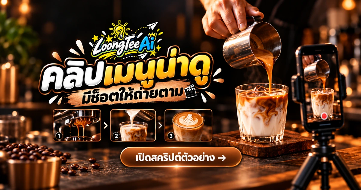 สร้างสคริปต์คลิปเมนูด้วย AI ให้ถ่ายตามได้