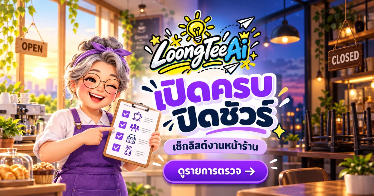 ใช้ AI จัดเช็กลิสต์เปิดร้านและปิดร้าน