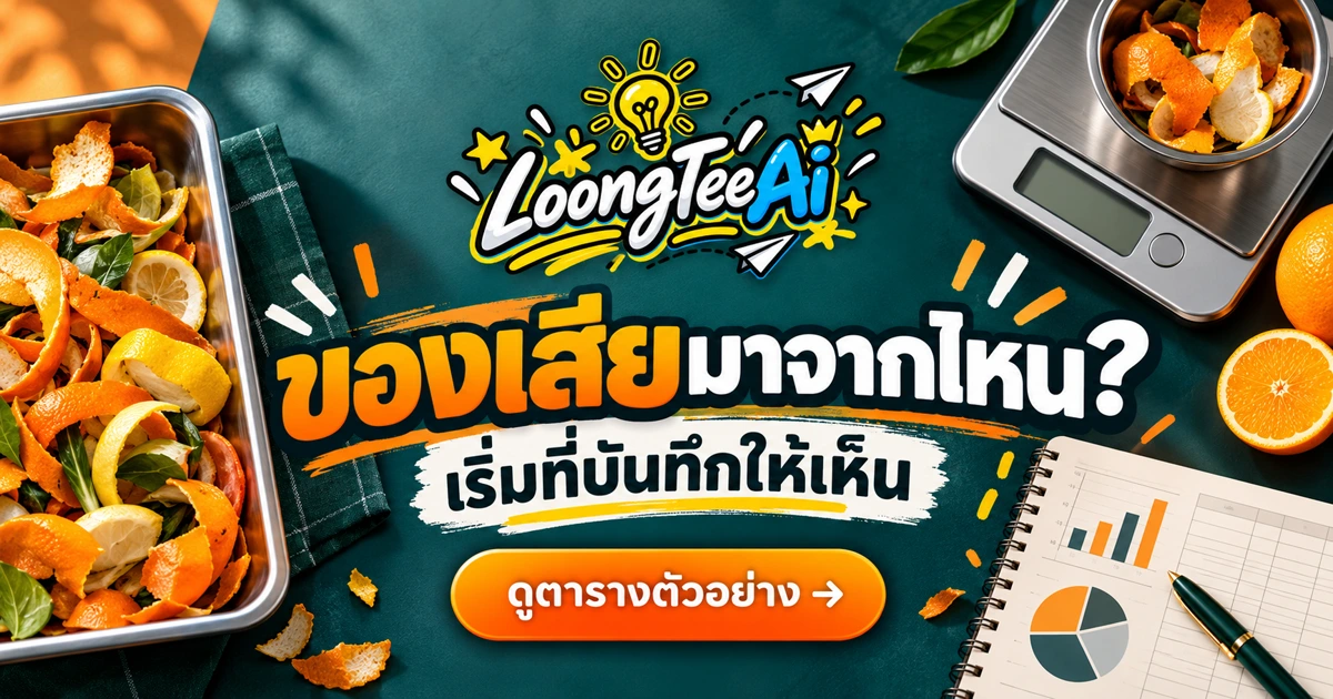 ใช้ AI ช่วยออกแบบตารางบันทึกของเสียในร้าน