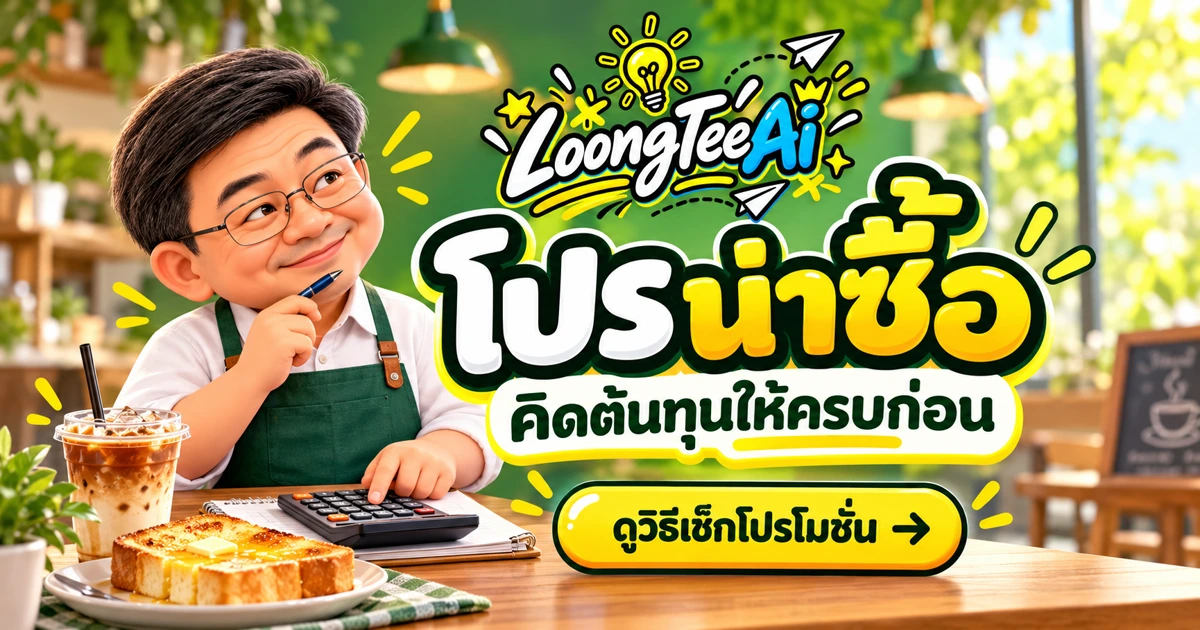 ร่างโปรโมชั่นร้านอาหารด้วย AI พร้อมตรวจต้นทุน