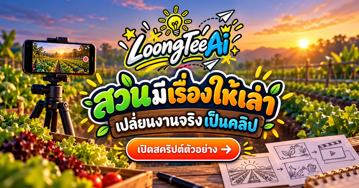 ทำสคริปต์คลิปเล่าเรื่องสวนด้วย AI