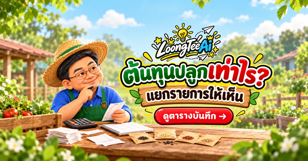 ใช้ AI ออกแบบตารางบันทึกต้นทุนการเพาะปลูก