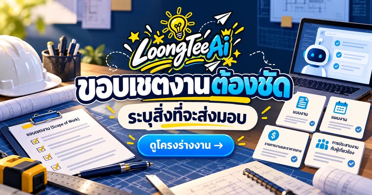 ร่างขอบเขตงานและสิ่งส่งมอบด้วย AI จากข้อมูลสำรวจ