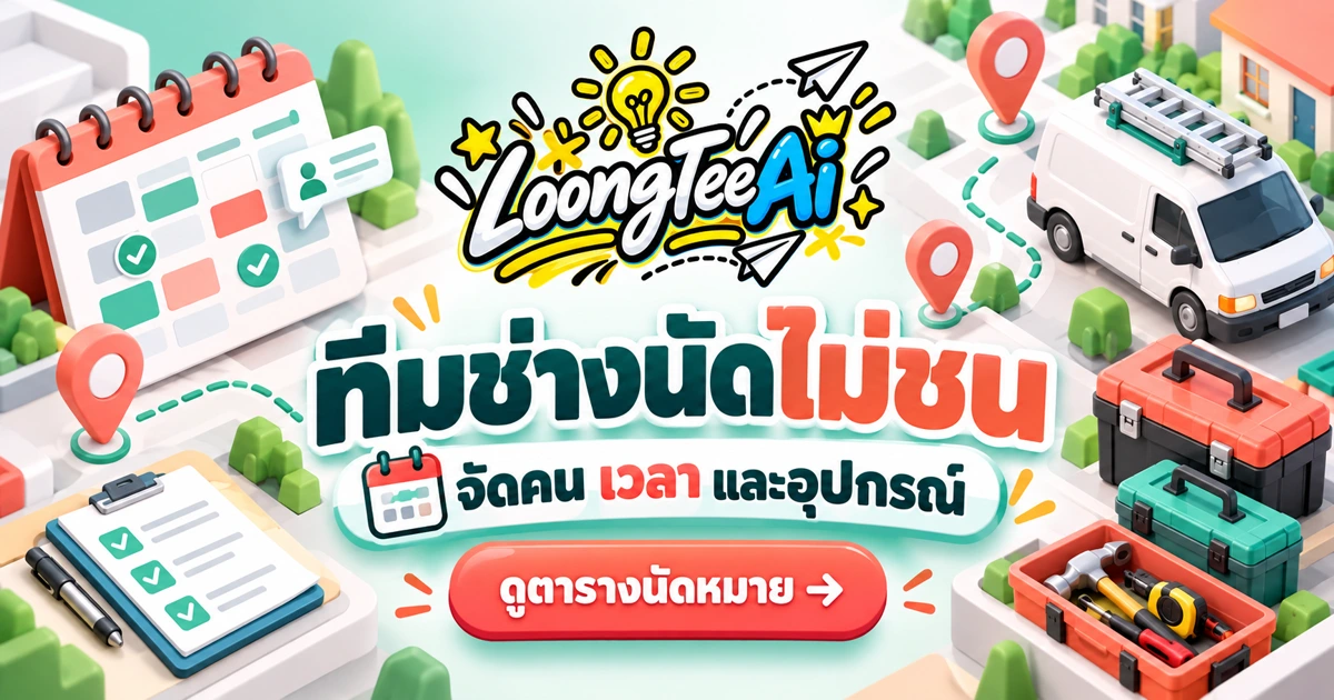 จัดตารางนัดหมายทีมช่างด้วย AI