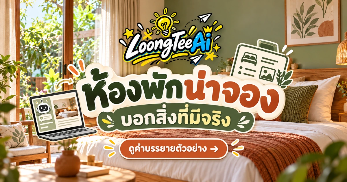 เขียนคำบรรยายห้องพักด้วย AI ให้ตรงสิ่งอำนวยความสะดวก