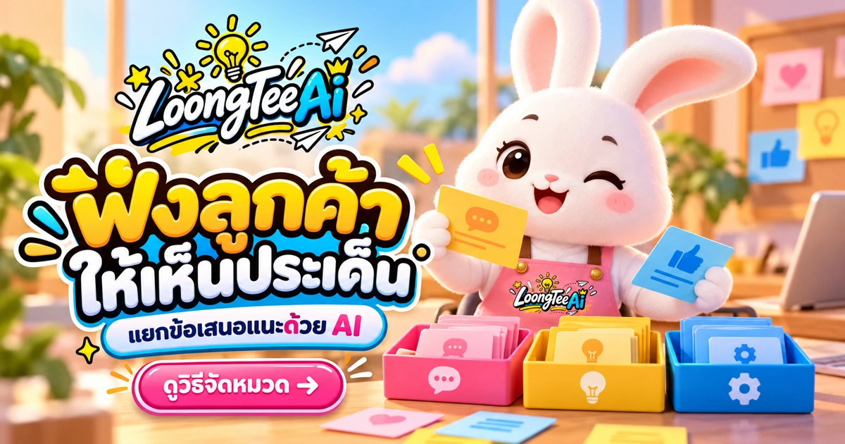 ใช้ AI จัดหมวดข้อเสนอแนะหลังรับบริการ