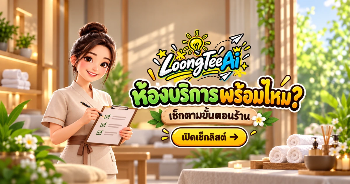 ทำเช็กลิสต์เตรียมห้องบริการตามขั้นตอนร้านด้วย AI