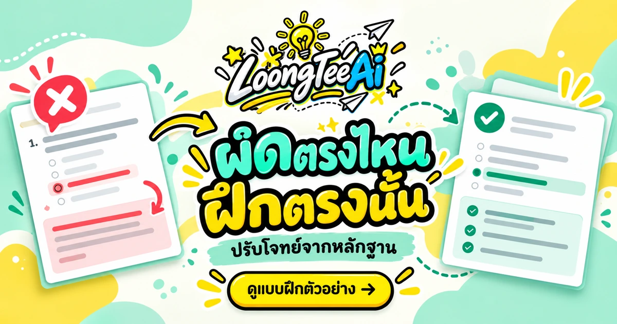 สร้างแบบฝึกเพิ่มเติมตามข้อผิดพลาดด้วย AI