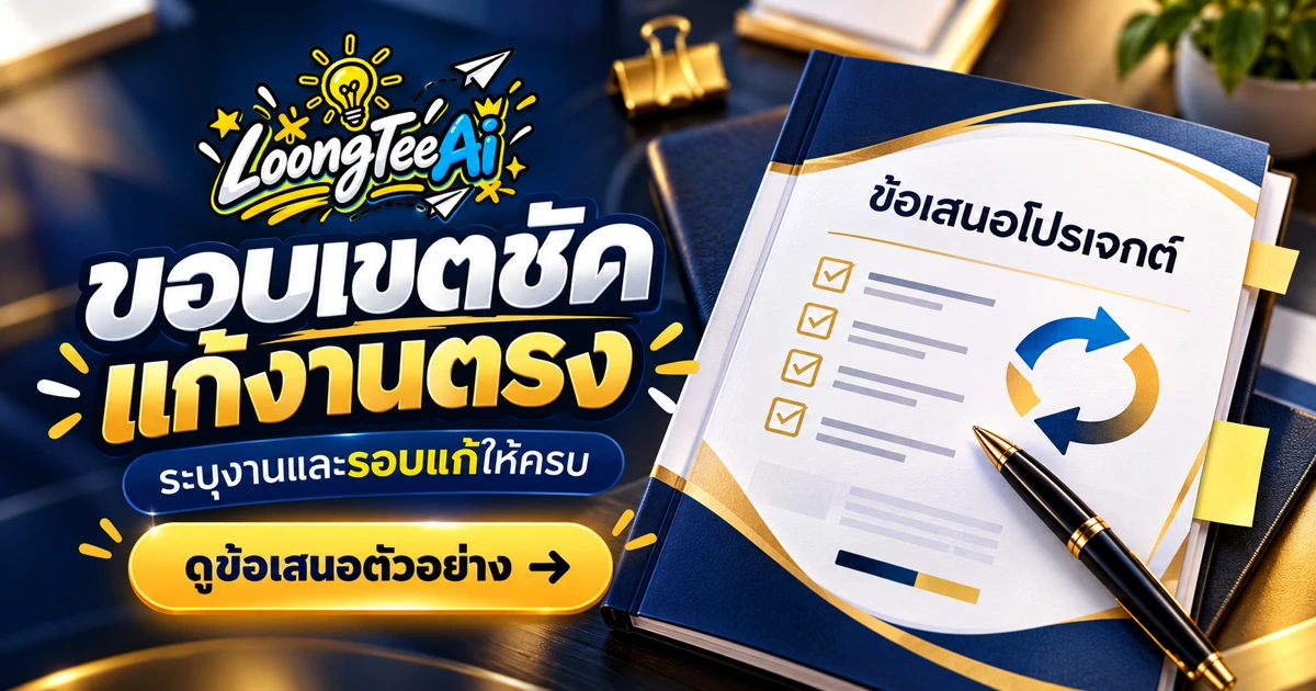 เขียนข้อเสนองานด้วย AI ให้ขอบเขตและรอบแก้ชัด