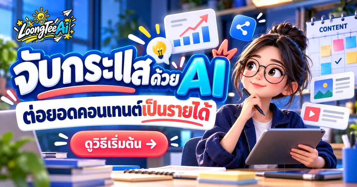 AI ในโซเชียล หารายได้จากคอนเทนต์ตามกระแส จับเทรนด์ให้ไว ทำโพสต์ให้คนแชร์ แล้วเปลี่ยนยอดติดตามเป็นเงิน