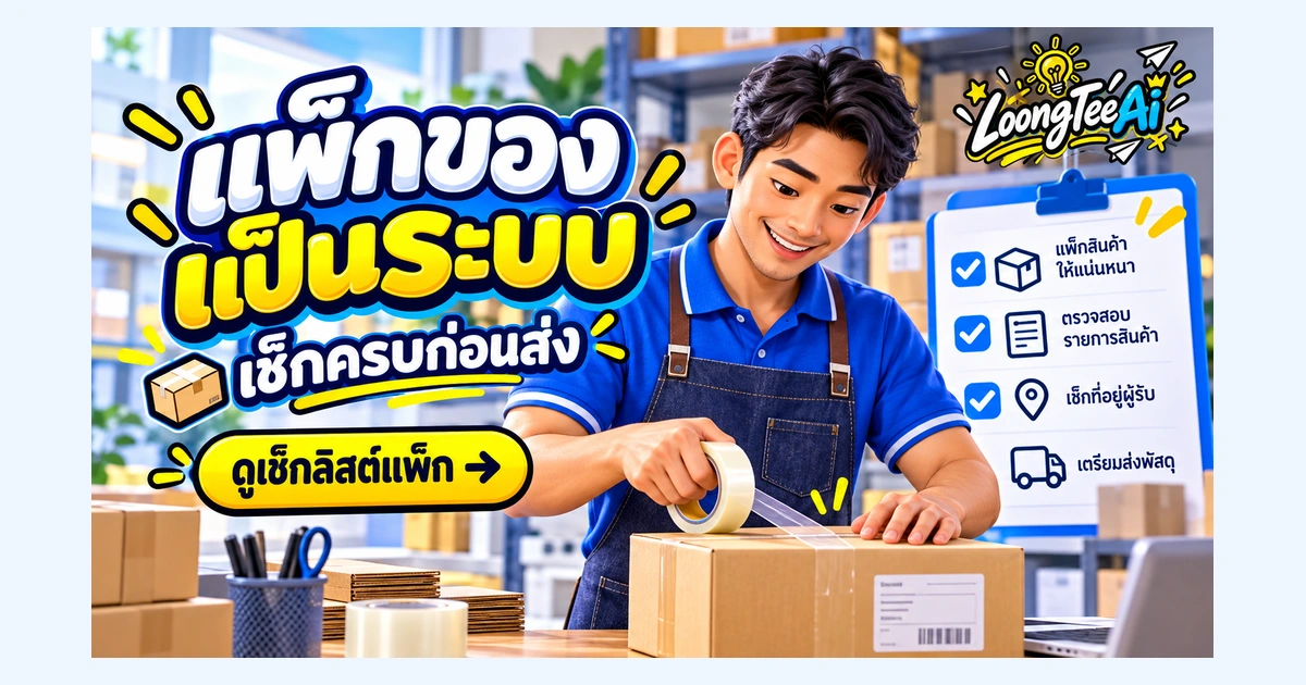 ทำคู่มือแพ็กสินค้าและตรวจออเดอร์ด้วย AI