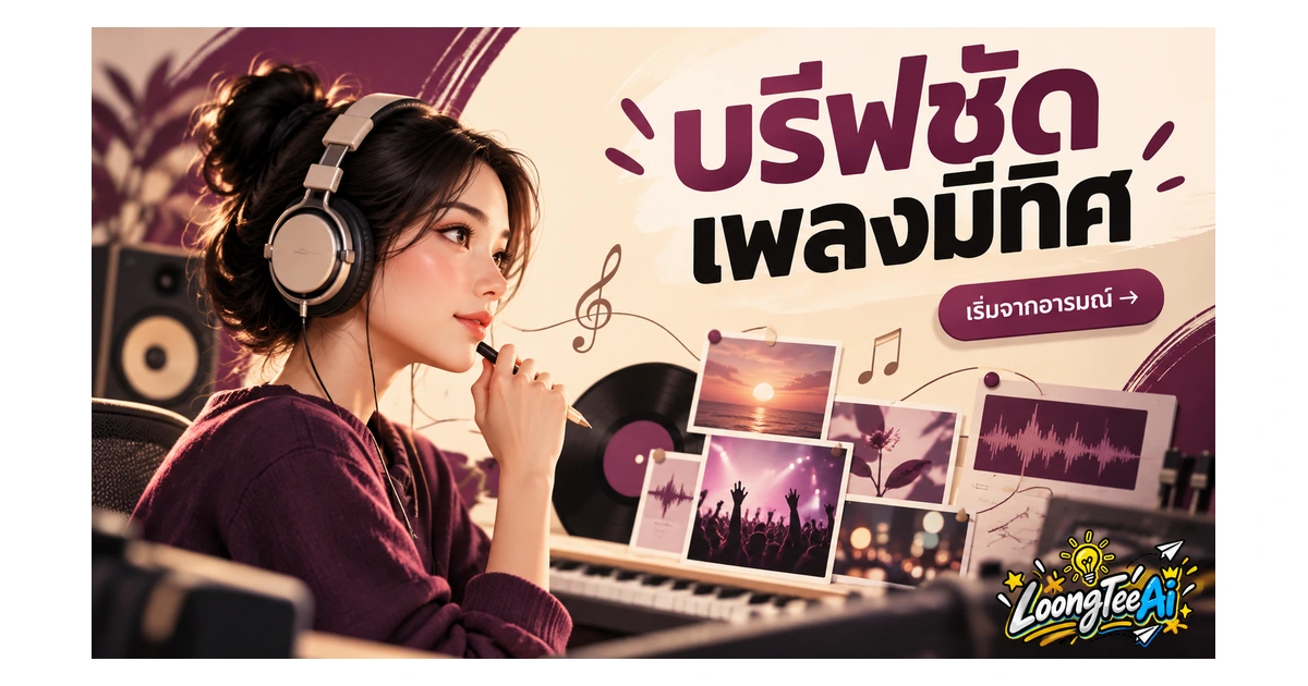 เขียนบรีฟเพลง AI จากอารมณ์ จังหวะ และเครื่องดนตรี