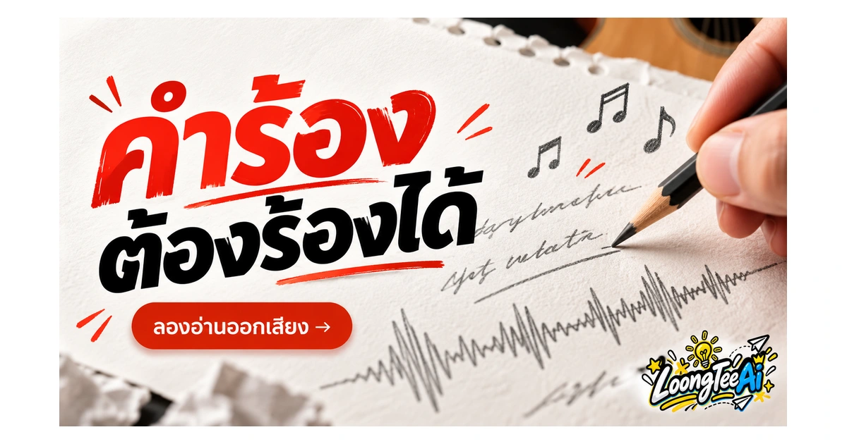 แต่งเนื้อเพลงไทยด้วย AI ให้ร้องลื่นและไม่ยัดคำ