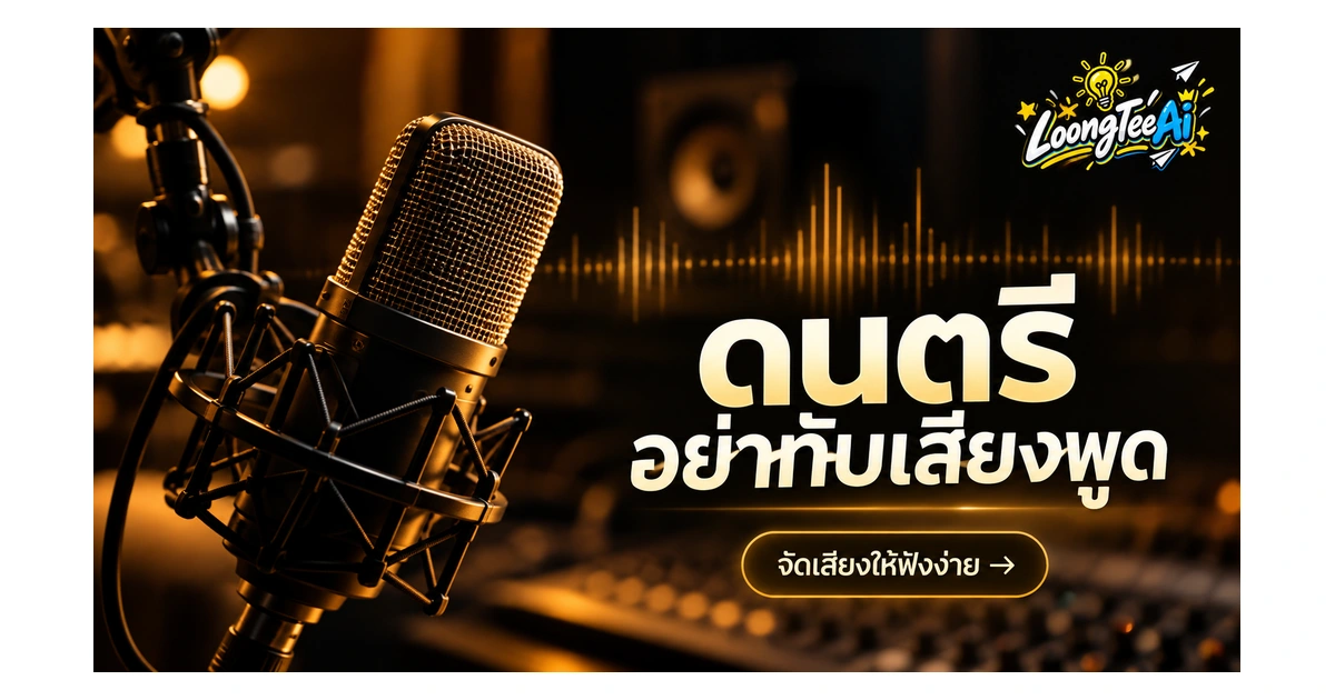 ทำดนตรีประกอบคลิปด้วย AI ให้หลบเสียงพูด