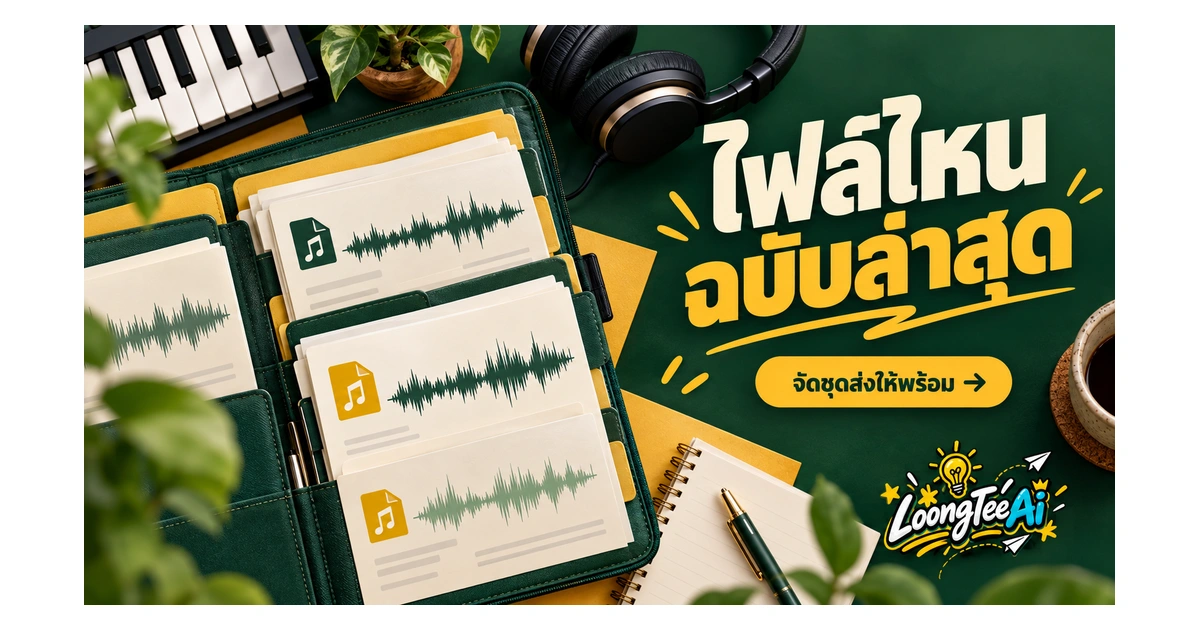 จัดไฟล์เพลง AI และบันทึกเวอร์ชันก่อนส่งต่อทีม