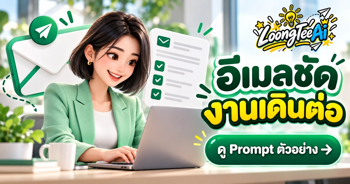 ร่างอีเมลงานด้วย AI ให้ผู้รับรู้ว่าต้องทำอะไรต่อ