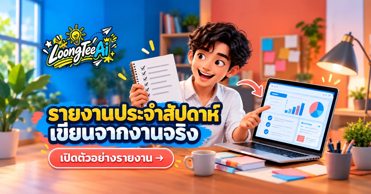 ใช้ AI จัดโครงรายงานประจำสัปดาห์จากบันทึกจริง