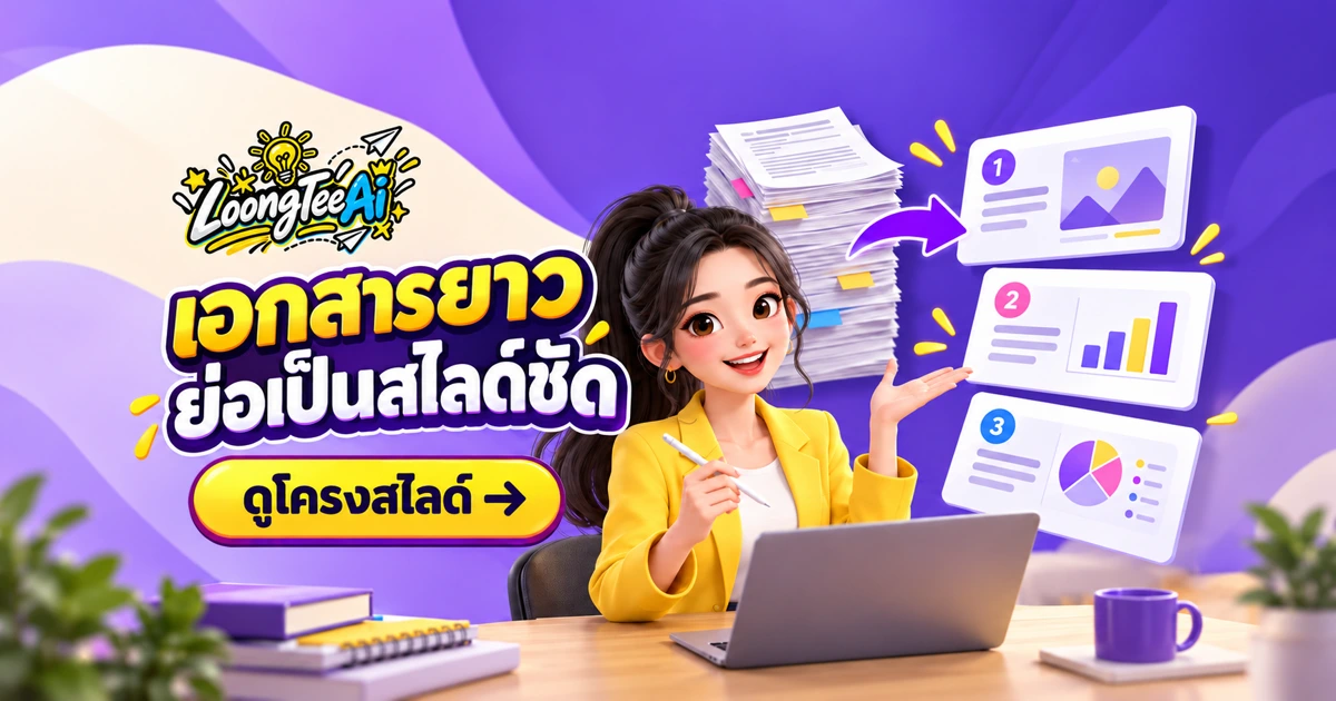 เปลี่ยนเอกสารยาวเป็นสไลด์ด้วย AI อย่างมีประเด็น
