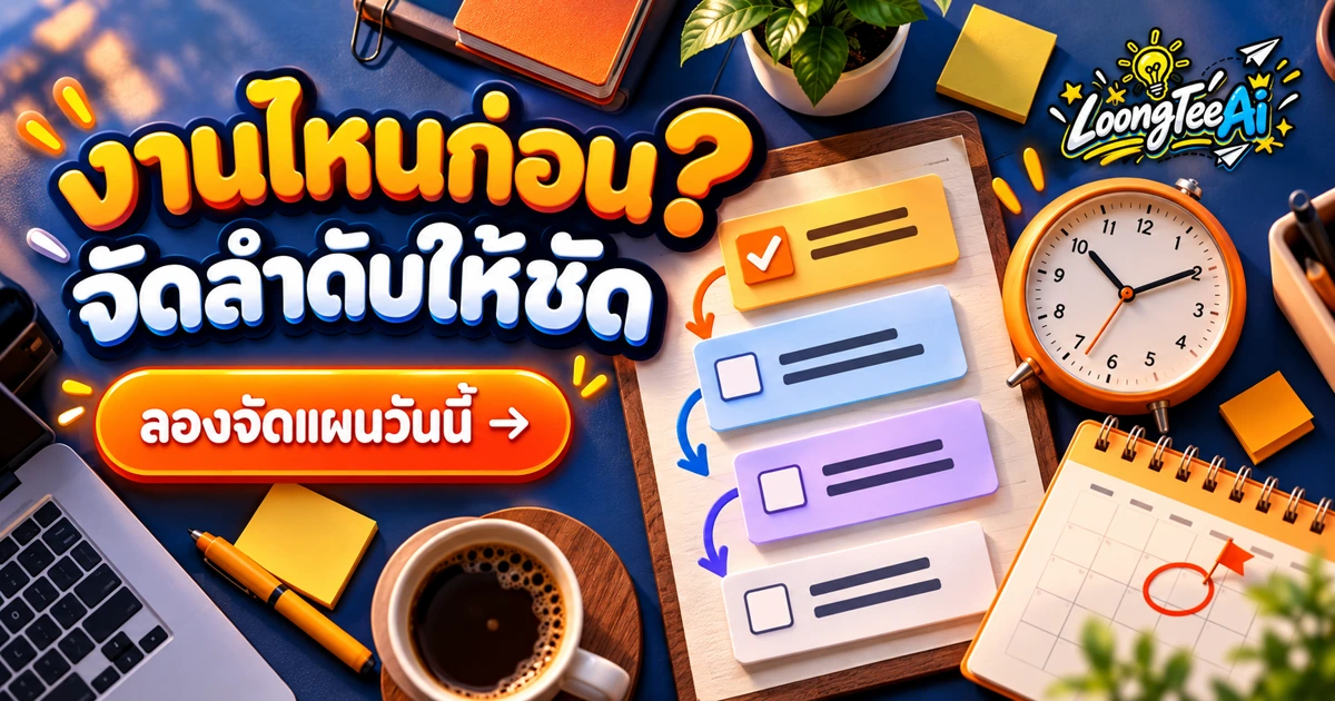 จัดลำดับงานด้วย AI จากกำหนดส่งและเงื่อนไขจริง