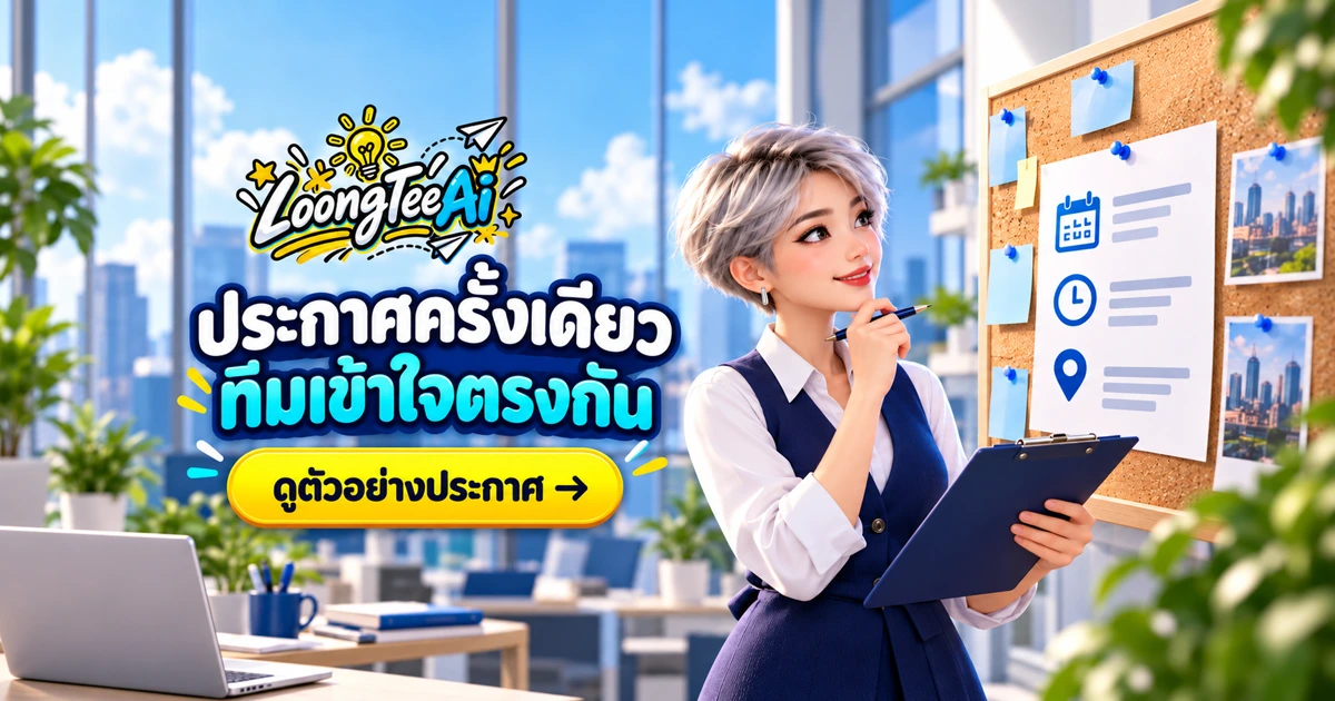 เขียนประกาศภายในด้วย AI ลดข้อความคลุมเครือ