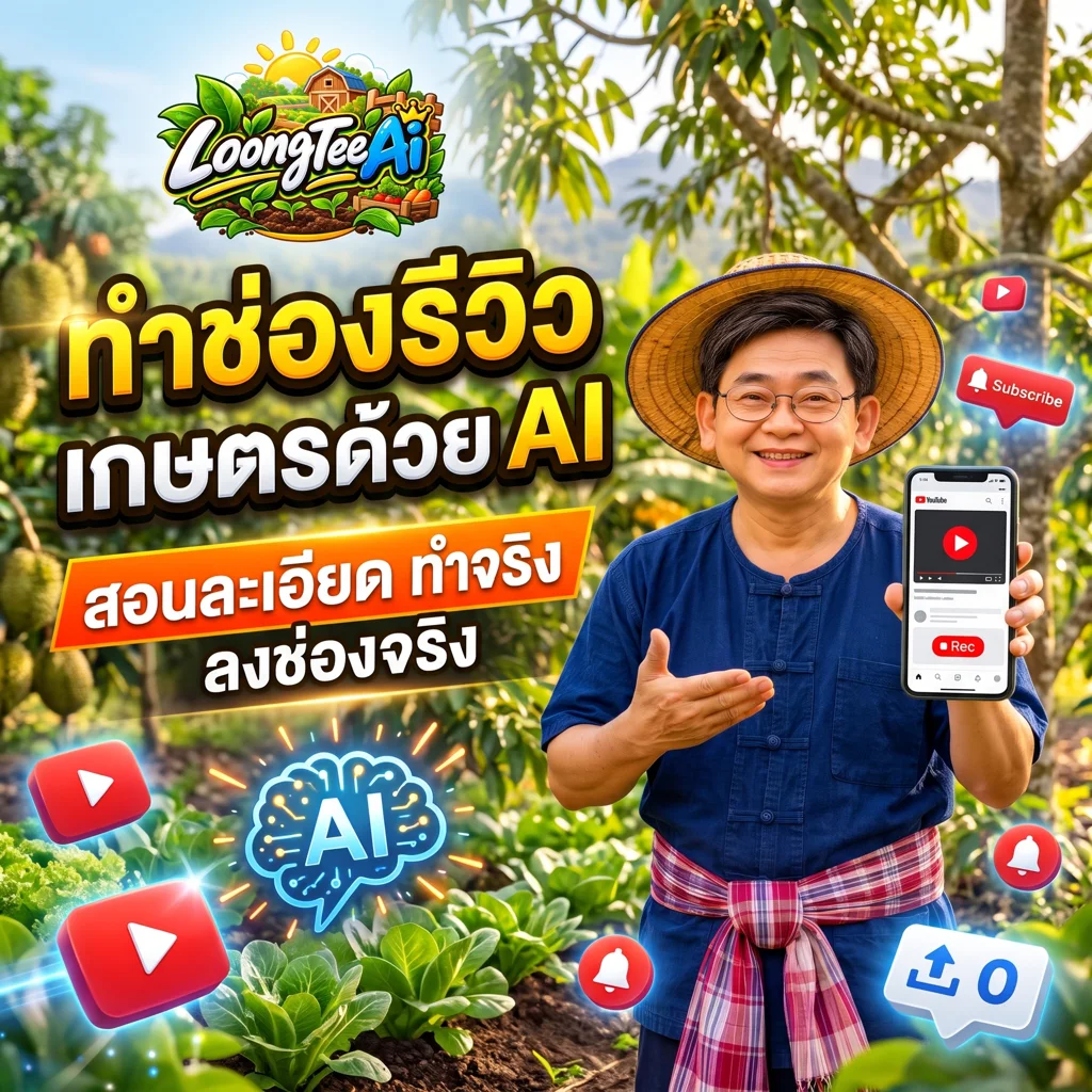 คอร์สสอนทำช่อง YouTube และเพจ Facebook เกษตรรีวิว แถม eBook ทุกขั้นตอน