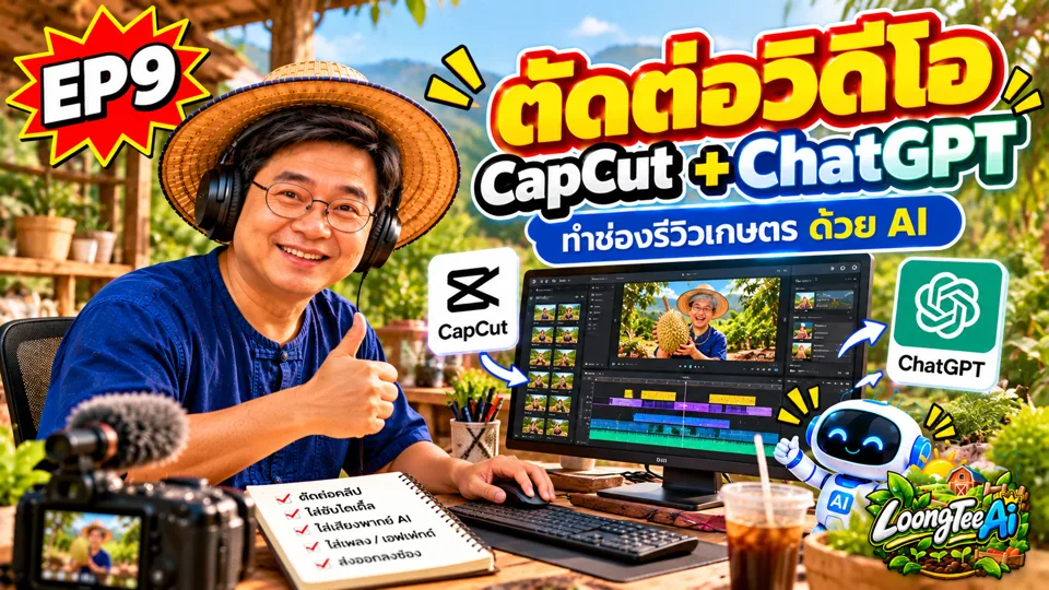 EP9 ตัดต่อ CapCut + ChatGPT