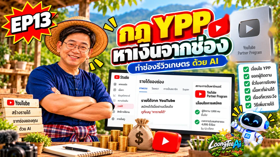 EP13 กฎ YPP หาเงินจากช่อง