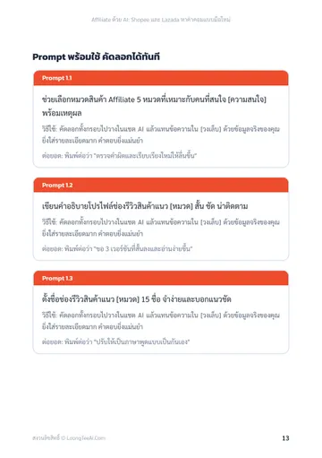 Affiliate with AI: Shopee and Lazada for Beginners หน้า 13