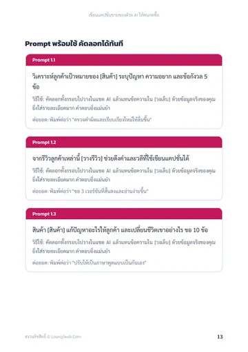 เขียนแคปชั่นขายของด้วย AI ให้คนกดซื้อ หน้า 13