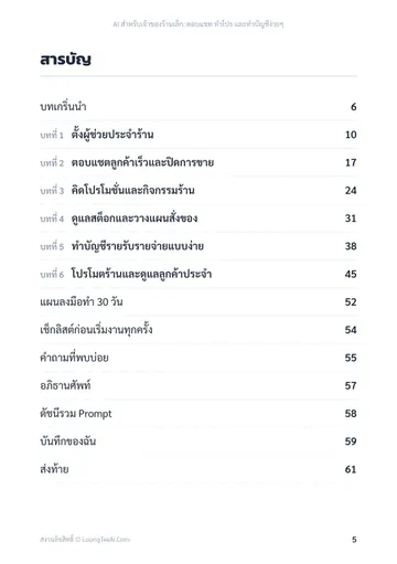 AI สำหรับเจ้าของร้านเล็ก: ตอบแชท ทำโปร และทำบัญชีง่ายๆ หน้า 5