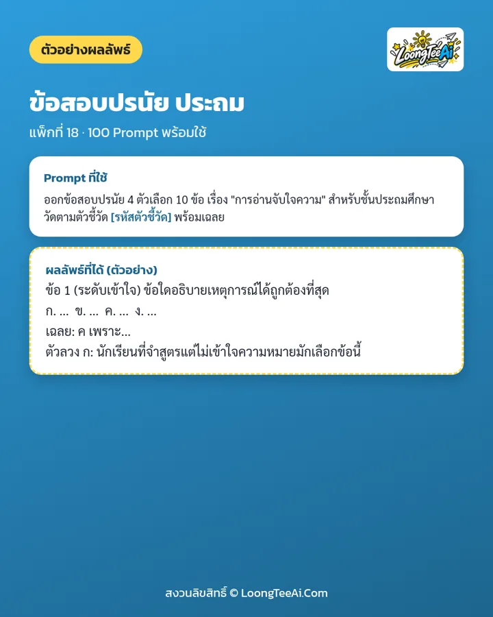 Sample prompt and output
