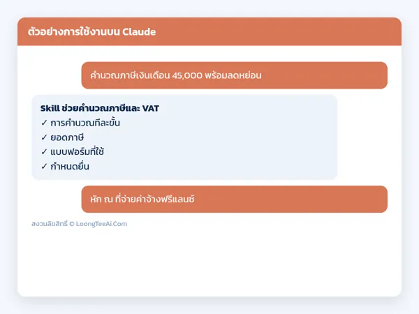 ตัวอย่างการใช้งาน