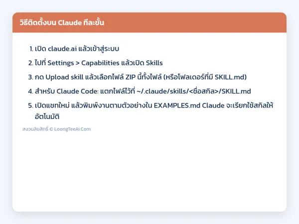 วิธีติดตั้ง