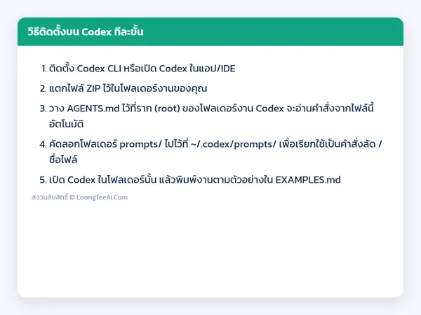 วิธีติดตั้ง