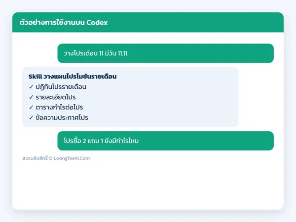 ตัวอย่างการใช้งาน