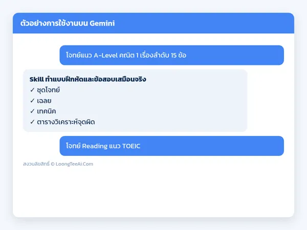 ตัวอย่างการใช้งาน