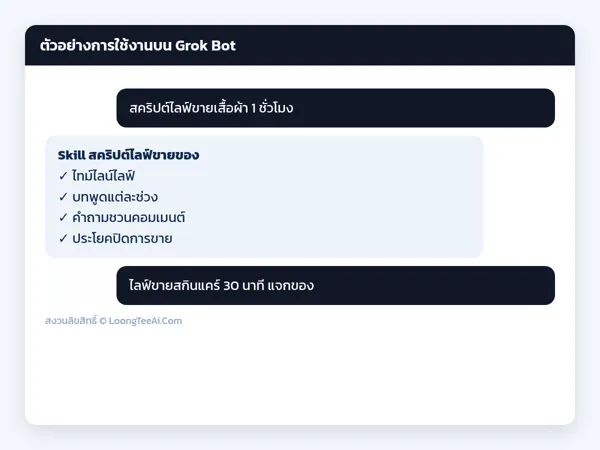 ตัวอย่างการใช้งาน