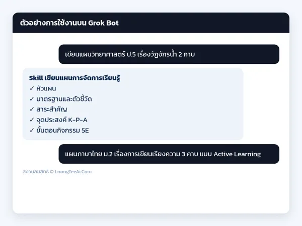 ตัวอย่างการใช้งาน