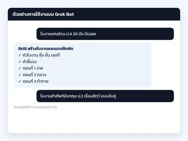 ตัวอย่างการใช้งาน
