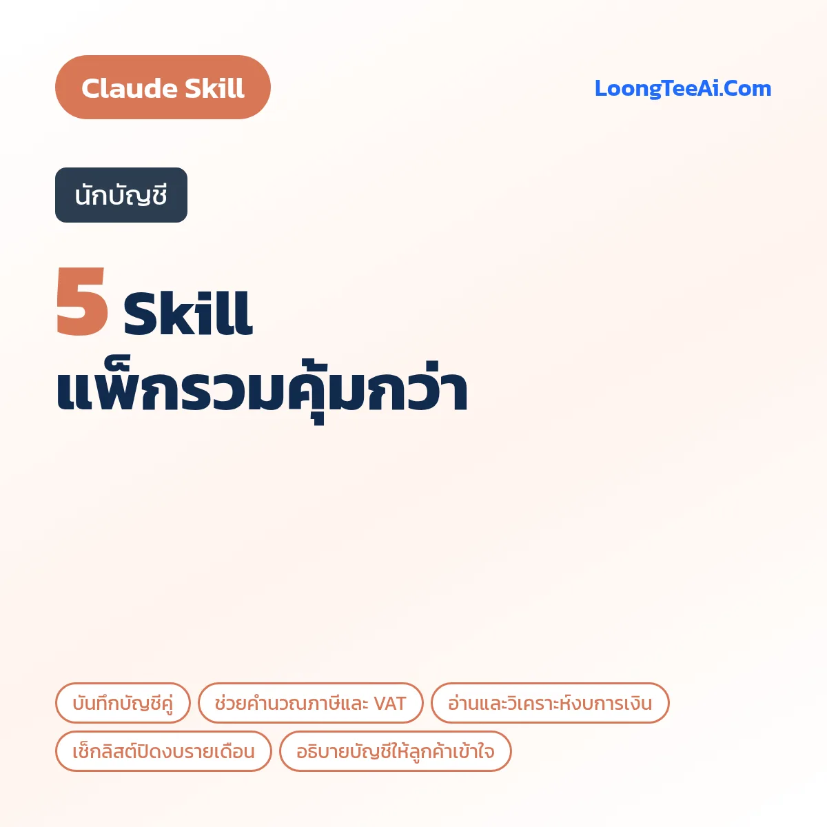 แพ็กรวม 5 Skill นักบัญชี (Claude)