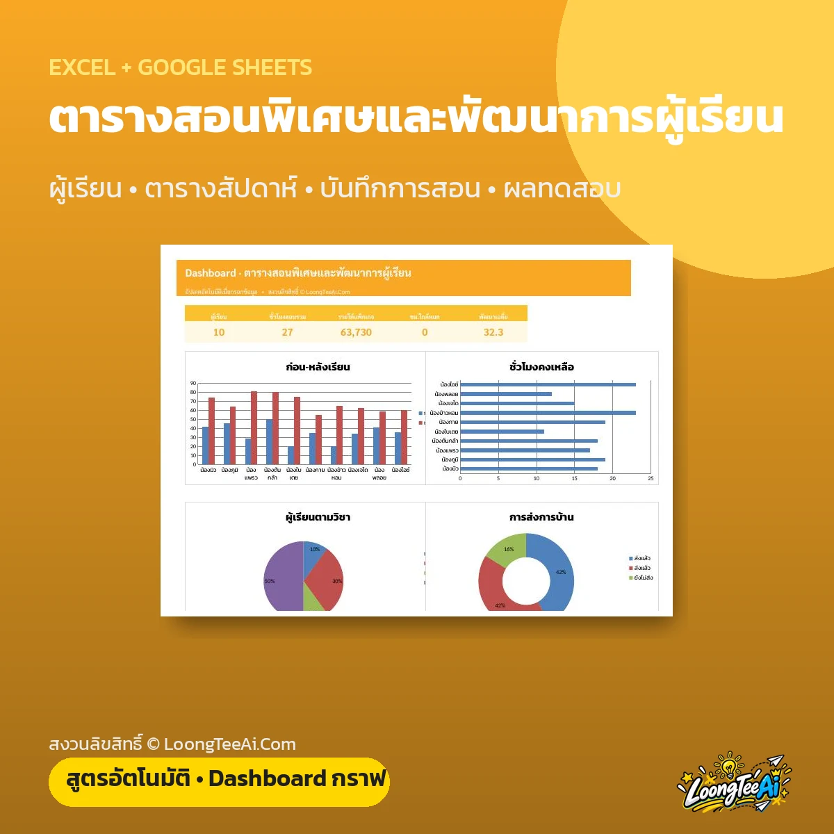 ตารางสอนพิเศษและพัฒนาการผู้เรียน